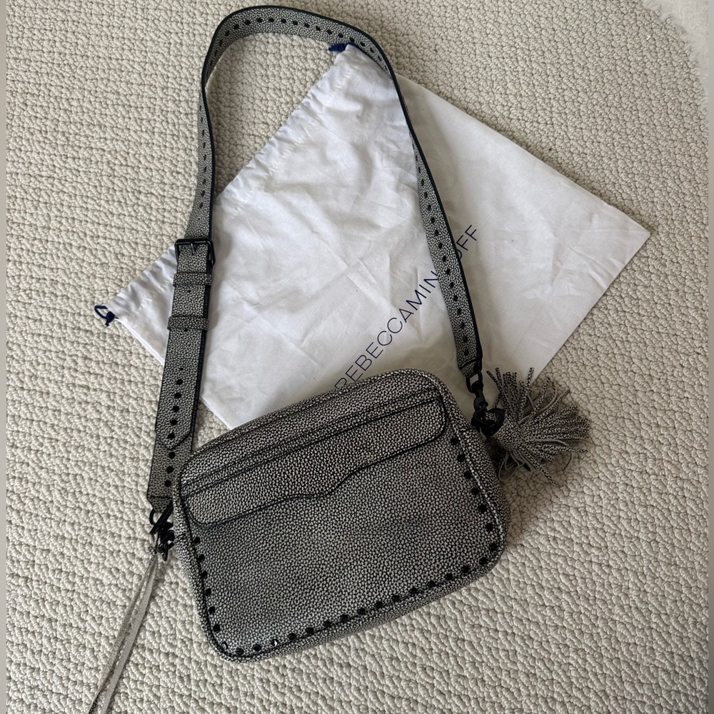 Rebecca Minkoff Textured Grey and black Crossbody Bag
